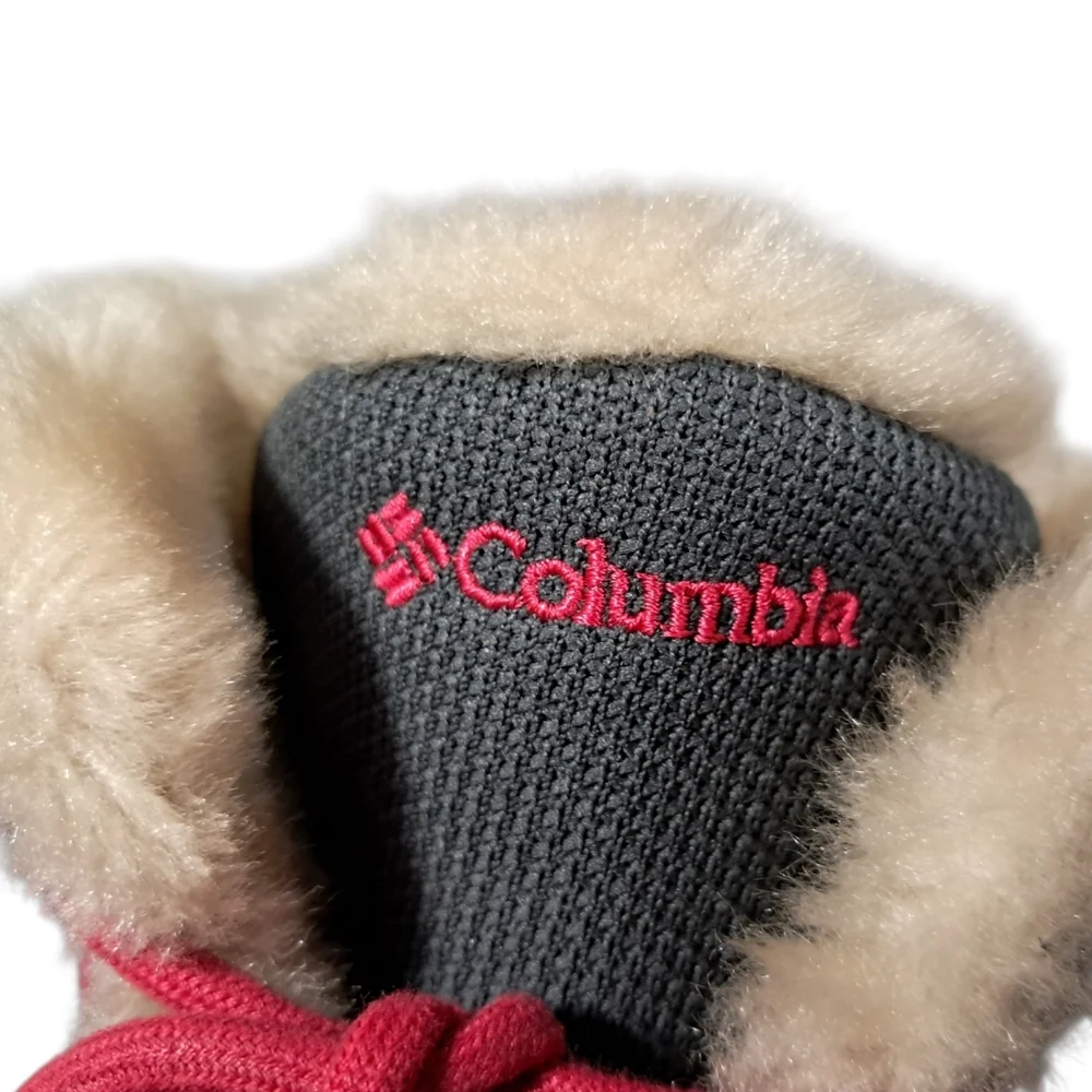 Columbia Kids Omni-Heat Waterproof Snow Boots Black Grey Pink Techlite Size 5